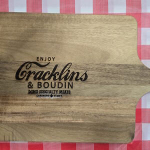 Enjoy Cracklins & Boudin Wooden Board
