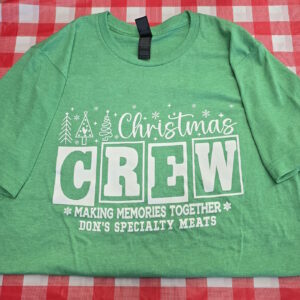 Short Sleeve Green Christmas Crew